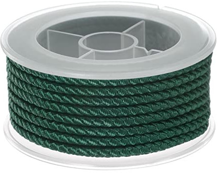 sourcing map Hilo de Nylon, Cuerda de Abalorios de Cordel, Cordón Trenzado Extrafuerte 3mm para Pulseras Joyería Fabricación Bricolaje Artesanía 4M/13 Pies, Oscuro Verde