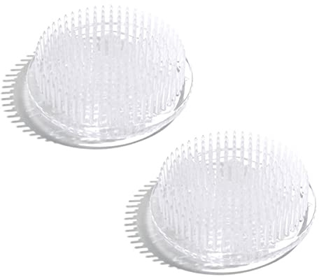 2pcs Flower Frog Round Plastic Flower Arrangement Holder Floral Pin Frog 70mm / 2.76 Inch (White)