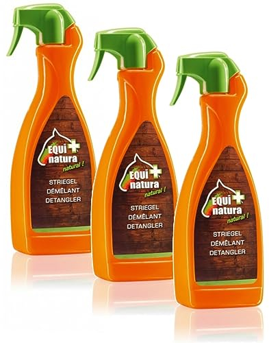 RL24 Equinatura - Mähnen & Schweif Spray | Mähnenspray für Pferde | seidiger Glanz | Mähne & Schweif sofort kämmbar | Schweifspray für Pferde | Pferde Glanzspray | 3 x 1000 ml Spray (3er Set)