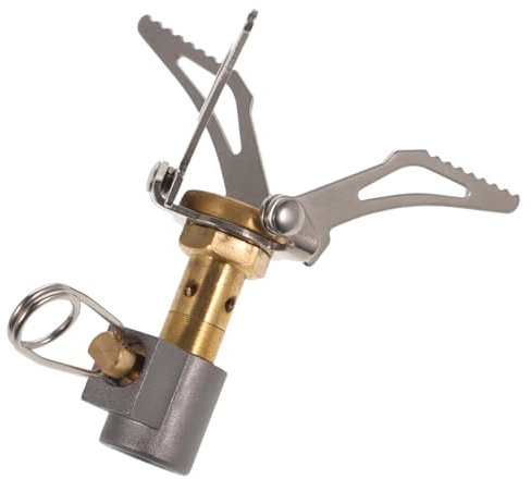 BESPORTBLE Tragbarer Mini-gaskocher Aus Edelstahl Für Outdoor-aktivitäten Wie Camping Picknicks Und Reisen Kompatibel Mit Verschiedenen Kochgeschirren Inklusive Ablagefläche Für Feste Brennst