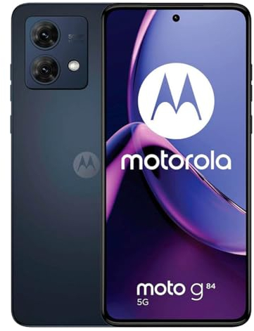 Motorola Smartphone Moto G84 6.55 Inch 256 GB 12 GB RAM Octa-Core Qualcomm Snapdragon 695 5G Blue Midnight Blue