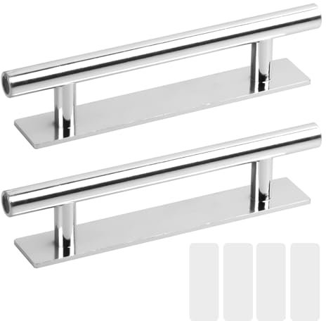Anseom 2 pezzi Maniglie Autoadesive, Maniglie per Mobili Cassetto Maniglie per Armadio Adesiva Maniglia Porta Scorrevole in Alluminio per Armadio Cucina Porta Scorrevole Porta del Balcone (15cm)