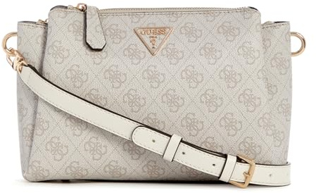 GUESS Noelle Tri Compartment Crossbody Bag Dove Logo