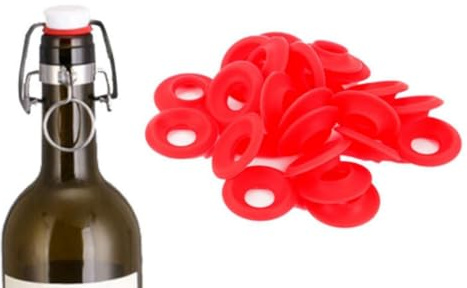 HAOHIZE Glasflaschen Dichtung, 25 Stück Bügelflaschen Einweckgummi, Sodastream Dichtungsring Trinkflasche, Dichtungsringe, Trinkflasche Ersatzteile, Einmachgummiringe mit Grolsch Flaschen