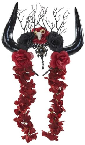 Bottone Antilope Stirnband Halloween n Horn Teufelshörner Stirnband Stier Hörner Stirnband Goth Kopfschmuck Tag der Toten Stirnband
