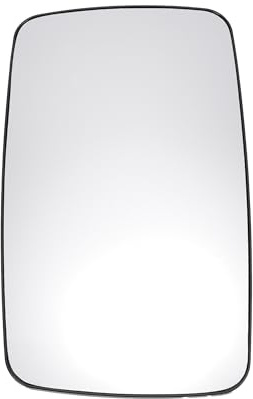 A ABSOPRO Verre Rétroviseur Gauche Pour Mercedes Sprinter 95-06 1pc | Convexe, Blanc, Verre Véritable, Avec Plaque De Support, 1pc, Pour Volkswagen LT 96-99, OE A00181105331, Diagonale 25.6cm