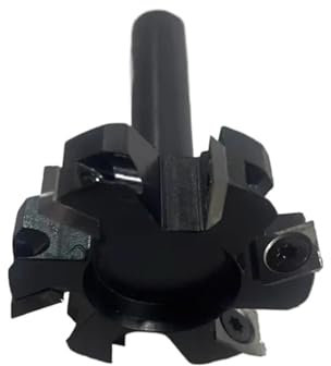 fresadora de superficie de spoilboard Broca for cepilladora de madera de 6 ranuras, diámetro de corte de 50,8 mm, vástago de 12,7 mm, inserto de broca for ranuradora de superficies de tablero de defle