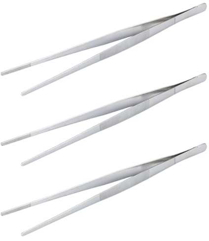 Alipis 3pcs Food Tongs Kitchen Clips for Barbecue Cooking and Serving Ergonomic Design for Safe Handling and Minimal Food Slipping