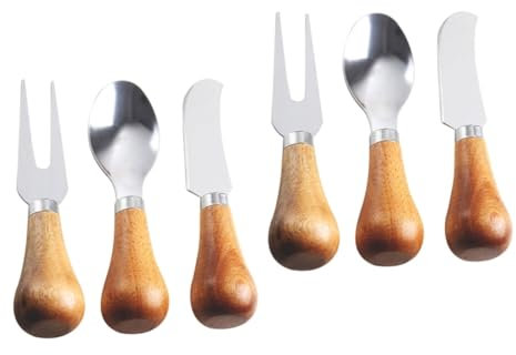 Garneck 2 Sätze Käse Käsemesser käse messer käseschneider Käse-Schneidebrett Mini-Käsebeil Tragbare Käsewerkzeuge Butter haushaltskäsespatel Backwerkzeug für die Küche Rostfreier Stahl