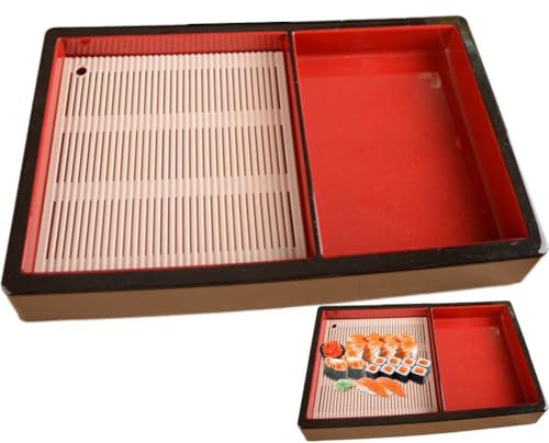 Platos Japoneses De Soba, Cesta De Presentación De Comida con Tapete De Drenaje, Plato De Comida, Bandeja De Sushi, Plato De Fideos Udon, Plato De Sashimi para Hogar