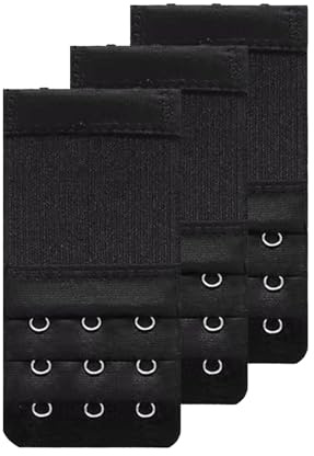 FUZVOL 6 Piece Bra Extenders - 3 Hooks x 3 Rows, Stainless Steel Comfortable Stretchy Bra Strap Extension