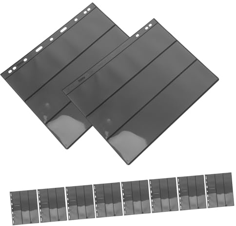 OSALADI 10stücke Pack Briefmarkenalbum-einlagen Transparente Briefmarkenhüllen Zum Aufbewahren Sammlungsseiten Aus Pvc Für Stempel Und Münzen Nachfüllblätter Für Briefmarkenalben