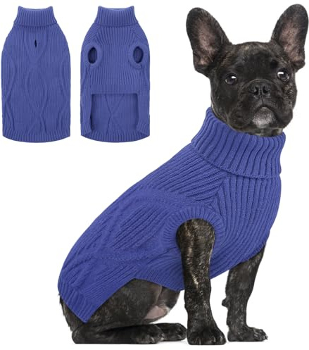 Queenmore Pullover für Kleine Hunde Warm & Bequem Stretch Hundepulli | für Kleine Hunde, Hundepullover Dackel Malteser, Pomeranian, Pudel, Zwergschnauzer, Zum Spielen Im Garten Oder Park