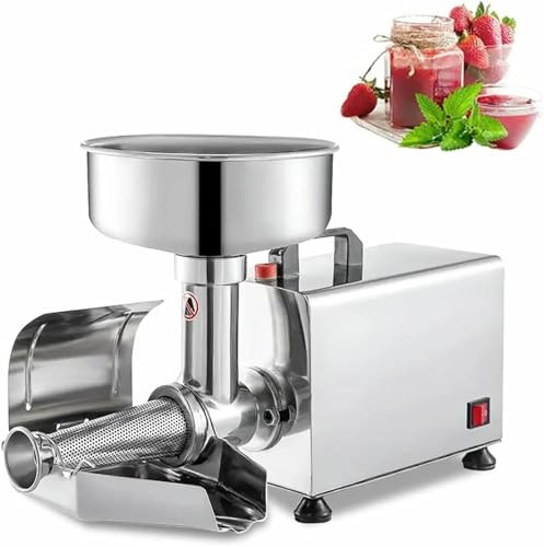 Electric Tomato Mill with Steel Filter, Automatic Tomato Strainer Fruit Press Squeezer for Tomato Strawberry and Blueberry Sauce, Easy To Clean