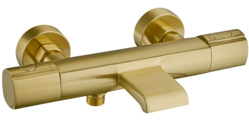 Essebagno Carra mitigeur bain-douche thermostatique or brossé