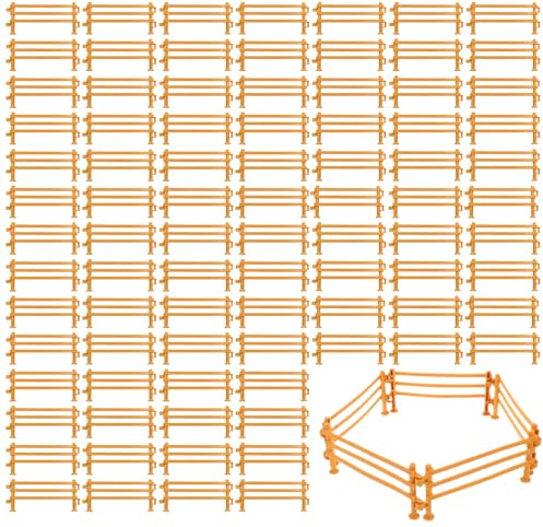 120 Stück Mini Zaun Spielzeug für Kinder,Tiergehege Spielzeug, Pferdekoppel,DIY Pferd Corral Fechten Zubehör, für Pferd Stall Nutztier Scheune Panel DIY Zubehör
