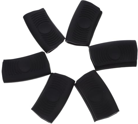 CLISPEED Set 3 Paia Coprimanici in Silicone Antiscottatura Protezione Manici Pentole e Padelle Isolamento Termico Resistente al Calore Impugnature Antiscivolo per Cucina Quotidiana