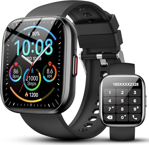 Ddidbi Reloj Inteligente Hombre Mujer, 1.85 Llamadas Smartwatch con 112 Modos Deportivos, IP68 Impermeable Smart Watch con Pulsómetro/Monitor de Sueño/Podómetro, Pulsera Actividad para Android iOS