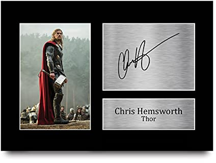 HWC Trading Chris Hemsworth A4 Ungerahmt Signiert Gedruckt Autogramme Bild Druck-Fotoanzeige Geschenk Für Thor The Avengers Filmfans
