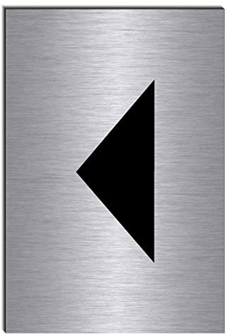 Pfeil links oder rechts Symbol-Türschild-Schild 150 x 100 x 3 mm-Aluminium Edelstahloptik silber mattgebürstet Hinweisschild (1905-15 mit Klebepats)