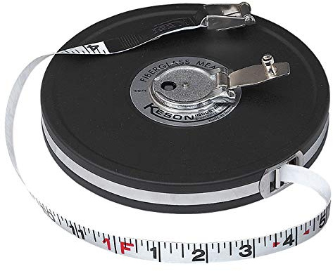 Keson Fiberglass 100 ft. SAE Long Tape Measure - MC-18-100