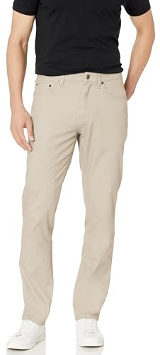 Amazon Essentials Herr Athletic-Fit 5-ficka stretch twill byxa (finns i stora och långa), sten, 38 B x 30 L