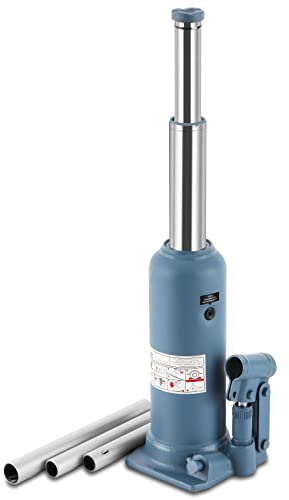 BAOSHISHAN 4 Ton Bottle Jack 10-5/8 to 24 Lifting Range High Lift Double Ram Bottle Jack Hydraulic Welded Jack Truck Jack