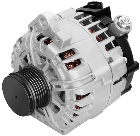 SCITOO Alternator 11258N Fits for Nissan for Altima 2007-2012,for Sentra 2007-2012,for Rogue 2011-2013,2.5L, 3 Pins plug, High Output Alternator 12V 110Amp CW 6-Groove Clutch Pulley TG12C032 TG12C116