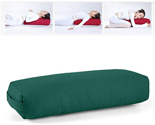 GZD Yoga-Kissen/Kissen, Meditationskissen mit Reißverschluss-Abdeckung Baumwolle maschinenwaschbar - Ideal für Entspannung, Meditation & Freizeit,Grün
