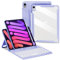 Funda de teclado para iPad Mini A17 Pro (2024)/iPad Mini 6 (2021) de 8.3 pulgadas, cápsula interior magnética de rotación de 360 grados, teclado Bluetooth inalámbrico extraíble, funda inteligente con