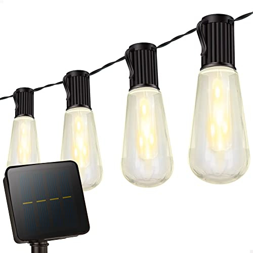 Aktive 61539 - Guirnaldas Luces Exterior Solar LED, 1,5m de luz y cable de 4m de longitud, 10 bombillas solares LED, Impermeable con protección IP44, Luz cálida
