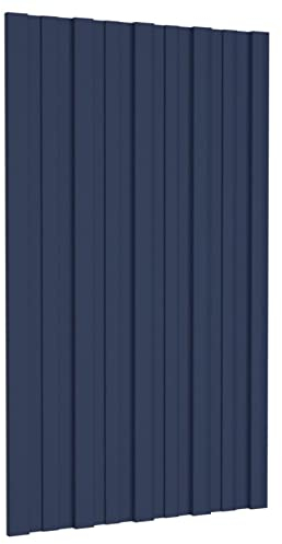 Gecheer 36 STK. Dachpaneele Dachpfannen Profilblech Trapezblech Dachblech Stahlblech Trapezbleche Dachplatten Verzinkter Stahl Anthrazit 80x45 cm