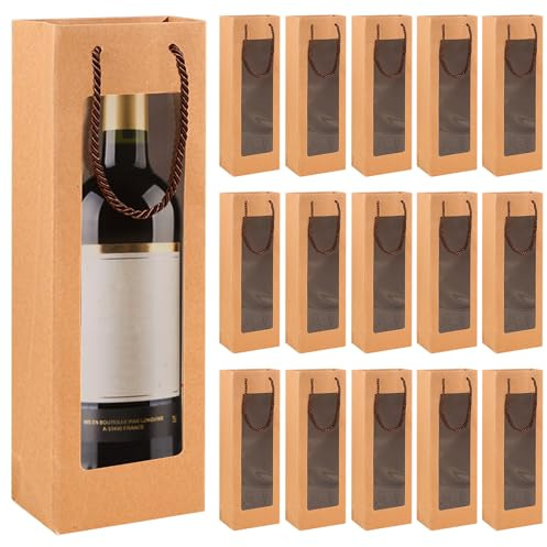 20 stycken kraftpapper vin presentpåsar, presentpåsar för vin, vinflaskor påsar, champagne presentpåse, flaskpåsar presentpåsar, vinflaskpåsar gjorda av kraftpapper för vin champagne öl