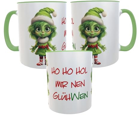 Kilala Weihnachtstasse mit Motiv Mädchen, Kaffeebecher mit lustigem Spruch, Weihnachtsmuffel Kaffeetasse, Glühweinbecher als Wichtelgeschenk oder zu Weihnachten
