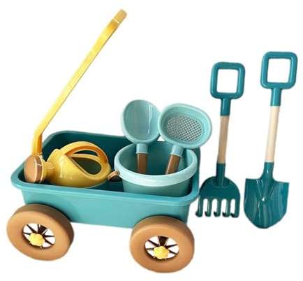 F Fityle Fai Finta di Giocare a Un carro Giocattolo da Esterno Attrezzo da Giardino Multicolor Gioco Portatile Veicoli a Motore Carrello Giocattolo da Spiaggia, Blu