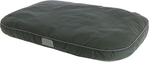 Kerbl Pet Liegekissen Jerome | Dunkelgrün/Grau, 60 × 40 × 6 cm, wattiertes Polyesterkissen mit rutschhemmender Unterseite