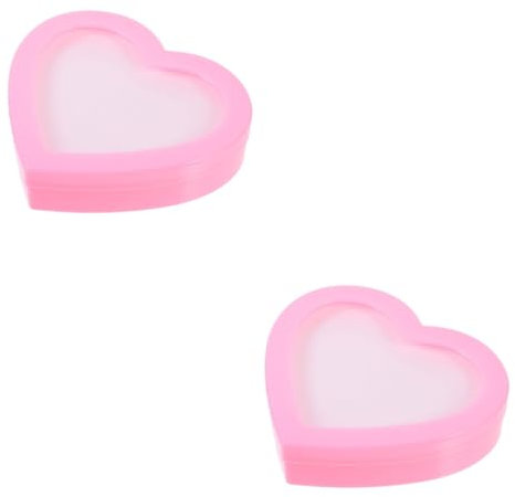 BESTYASH 2st Ringbox Für Kinder Schmuckkästchen Für Kinder Aufbewahrungsbox Für Schmuck Schmuckhalter Für Mädchen Vitrine Für Ohrringe Schmucketui Für Mädchen Schmuckbehälter Rosa Plastik