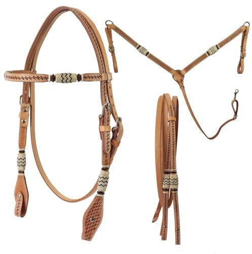 Silver Horse Maidu, Zügel und Brustgurt, Schnallen aus Edelstahl für Leistung und Sicherheit, perfekt für Hobby Horse, Spaziergänge, Wettkämpfe (Dark London)