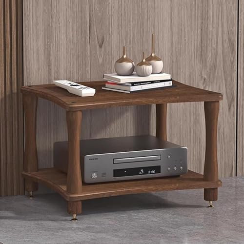 Elitix HiFi Rack Audio-/ Videoregale und Dekoregale Aus Massivholz für Medienkonsolen, Organizer für Spielkonsolen-Ausrüstung/CD-Player-Komponenten, Medientische für das Wohnzimmer(Brown,60x48x40cm)