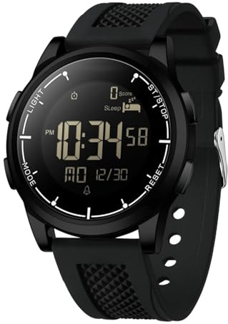 Forrader Montre numérique pour homme - Étanche - Ultra fine - Style militaire - Podomètre - Avec chronomètre - Rétroéclairage LED - Alarme - Calories - Date