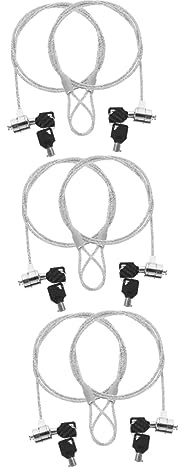 TINEASUR 6 Juegos candado para Laptop Puerta para computadora portatil USB Bloqueo de Ordenador portátil Cable de Seguridad para portátil Mini computadora Herramientas Accesorio para Laptop