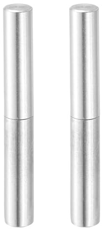 sourcing map Lot de 2 charnières détachables en acier inoxydable soudées pour porte battante en métal Argenté 8,9 x 9,5 mm