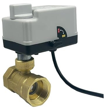 1/2 Zoll 3/4 Zoll 1quot; 2quot; Zweiwege-Motorkugelhahn mit manuellem Schalter, 220 V, 12 V, 24 V, Messing, elektrischer Kugelhahn, 3-Draht-2-Punkt-Steuerung(3/4,24VDC)