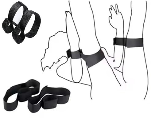 CUPIDO TOYS Costrittivo Gambe Aperte per Donna, Costrittivi Sadomaso Manette per Coppia per Legare Gambe e Braccia
