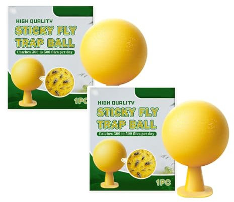 Fruchtfliegen-Klebefalle, Pilzmücken-Killer, Insektenfänger, Mückenfalle, Insektenfallen, Indoor-Outdoor-Pflanzenfliegen-Klebefallen, Ball zum Pilzpflanzen-Fliegenfangen (2)