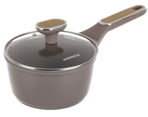 Casseruola antiaderente Taupe con coperchio (16 cm)