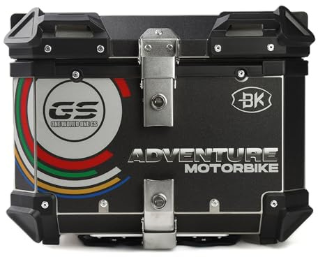 KRXSOBNV, Motorcykel Top Case, Thicken Tail Box, Quick Release Motorcykel Tail Förvaringsbox for butikshjälm Stort bagage,Bagagelucka för motorcykel(Black,65L: L 56cm*W 40cm*H30cm)
