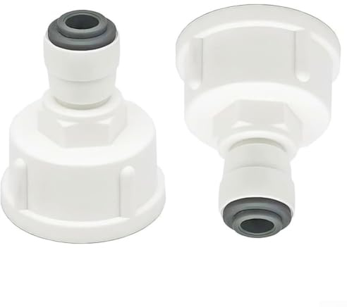 Conector de tubo de manguera, 2 filtros de agua rectos Ro hembra para rosca de acoplamiento de 1/4 3/4 pulgadas