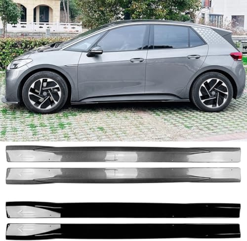 Splitter per minigonna laterale, compatibile con ID.3 2019+, kit per carrozzeria con diffusore per minigonna laterale, grembiule e spoiler per labbra, accessori per auto (nero lucido)