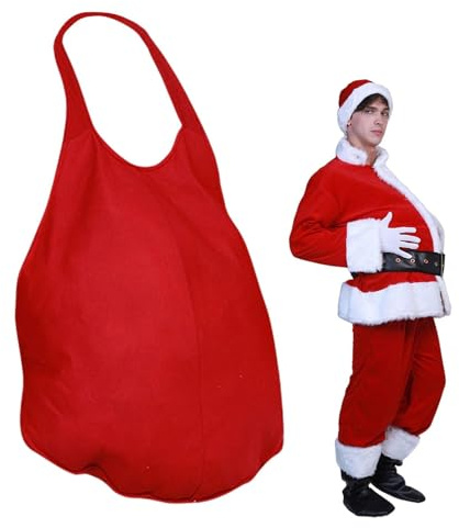 Generisch Dicker Bauch Weihnachtsmann Kostüm - Fake Bauch Kostüm Verstellbar,Realistische Weihnachtskostüm Für Herren Damen Halloween Karneval Party